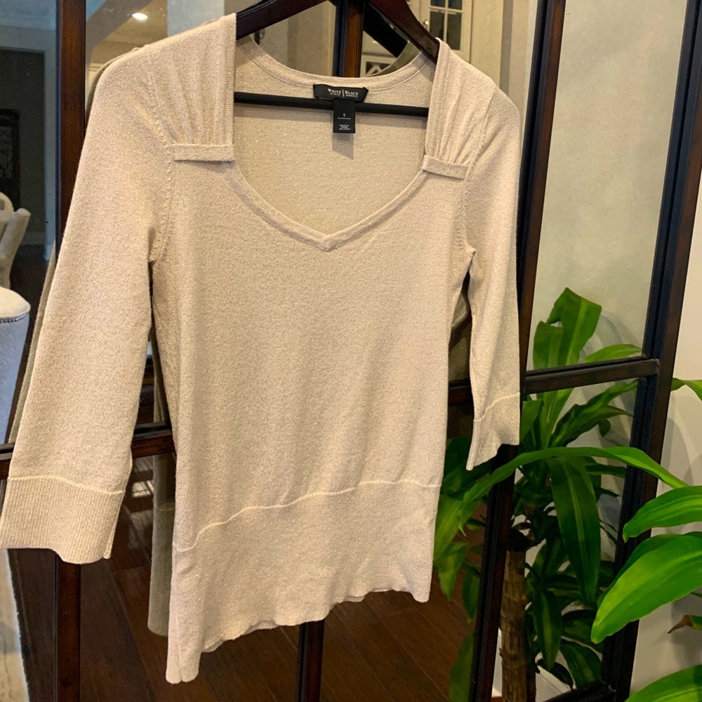 White House Black Market gold sparkly top